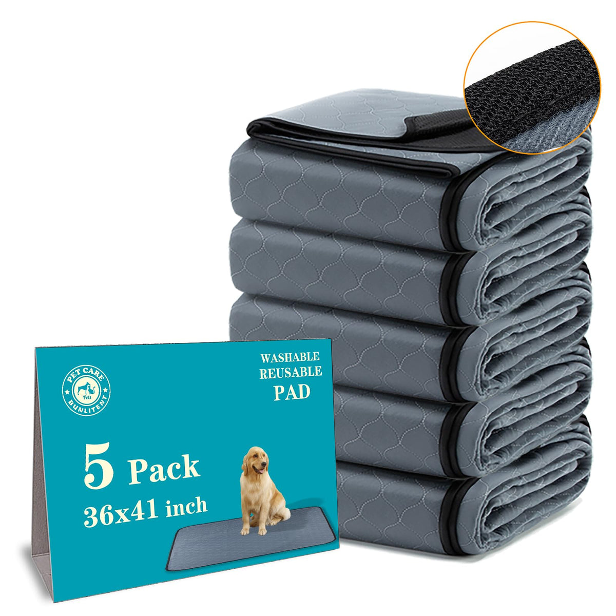 Bunlitent Tapis Pipi Chien Absorbant Rapide: capte rapidement les liquides.