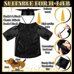 Bunnycool robe graduation chien noir, confort et style lors des moments spéciaux.