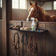 Burbell: rangements-renes-brosses-rubans, accrochez rênes et brosses facilement pour l'écurie.