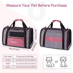 BurgeonNest sac de transport chat – quatre fenêtres maille pour la circulation d'air.