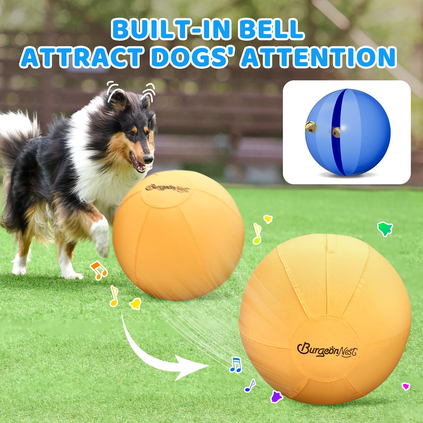BurgeonNest balle dressage Labrador jaune, robuste pour jeux de récupération et obéissance