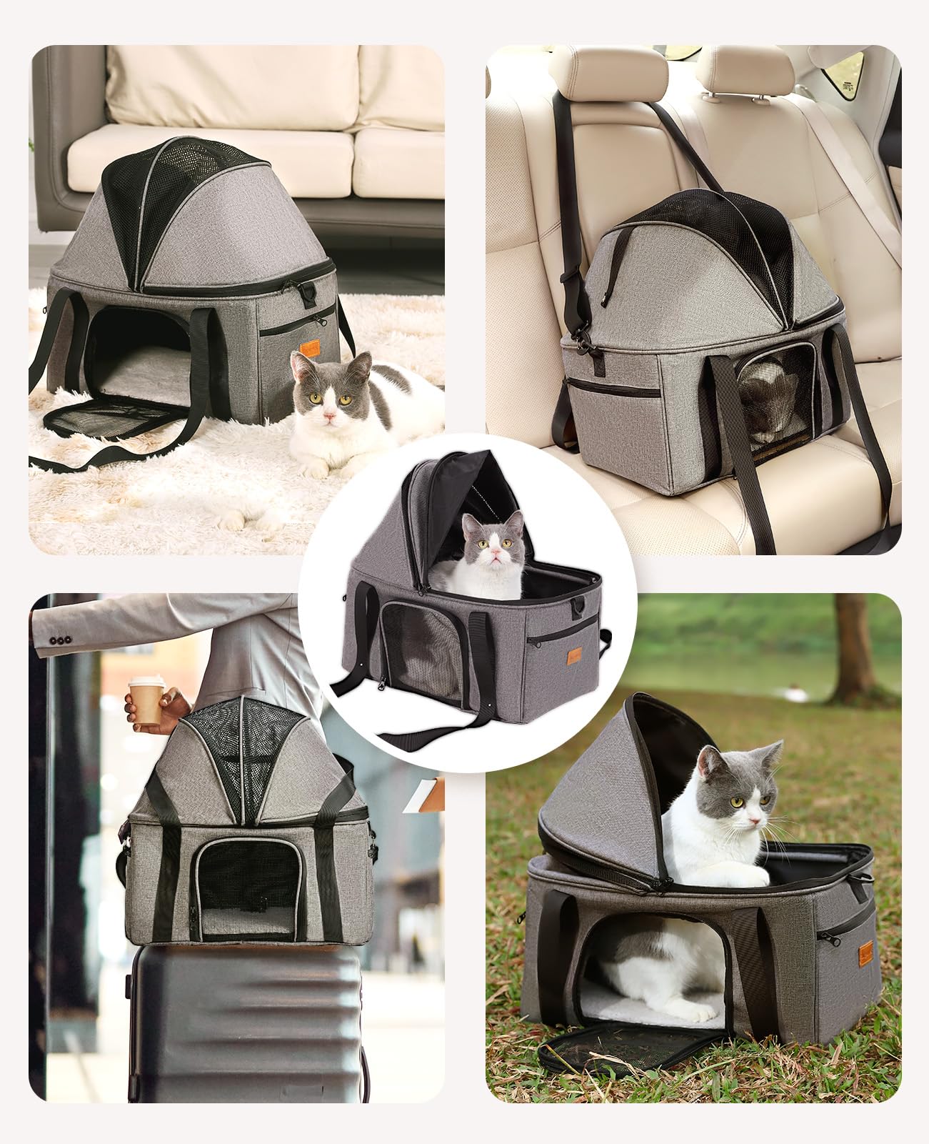 Poches avant BurgeonNest : rangement pratique pour friandises et accessoires.