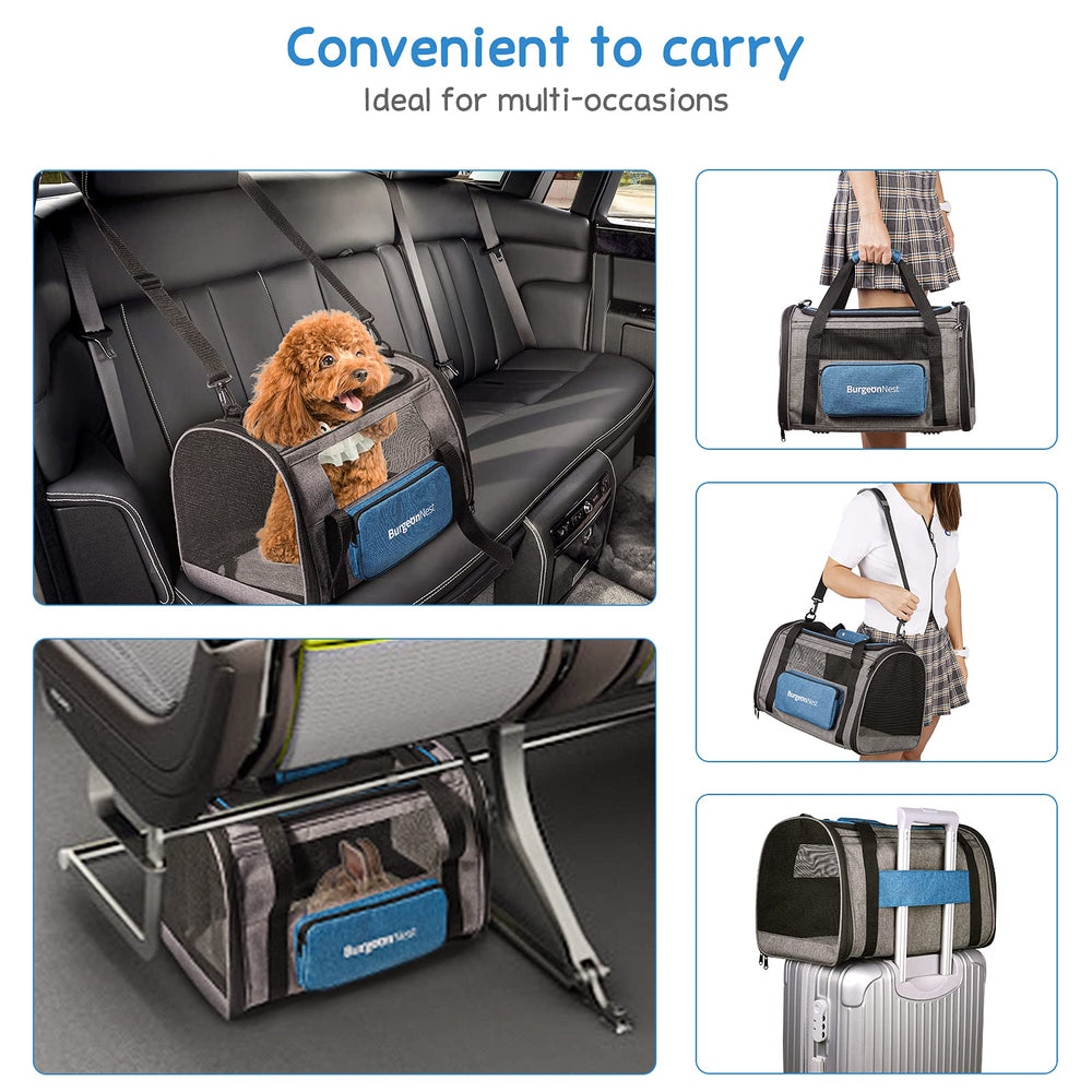 BurgeonNest design léger pour chats et petits chiens en voyage.