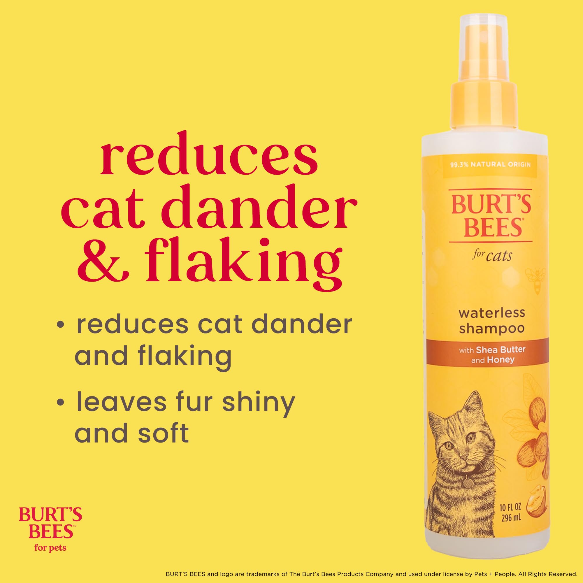 BURT'S BEES FOR PETS brume fine appliquée sur le pelage de chat