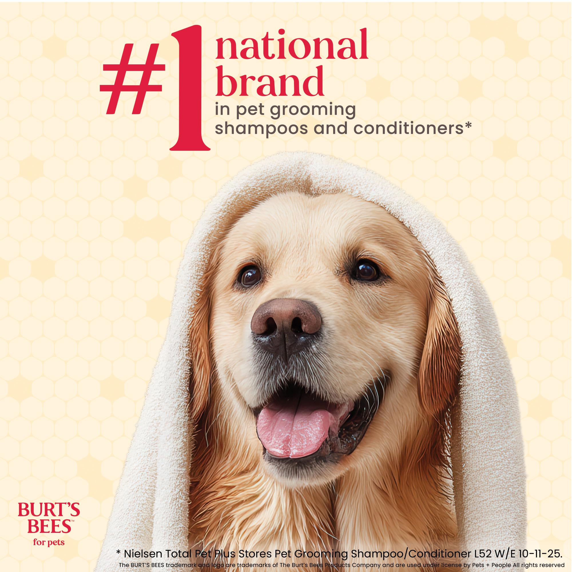 BURT'S BEES POUR ANIMAUX ingrédients d'origine naturelle sans colorants