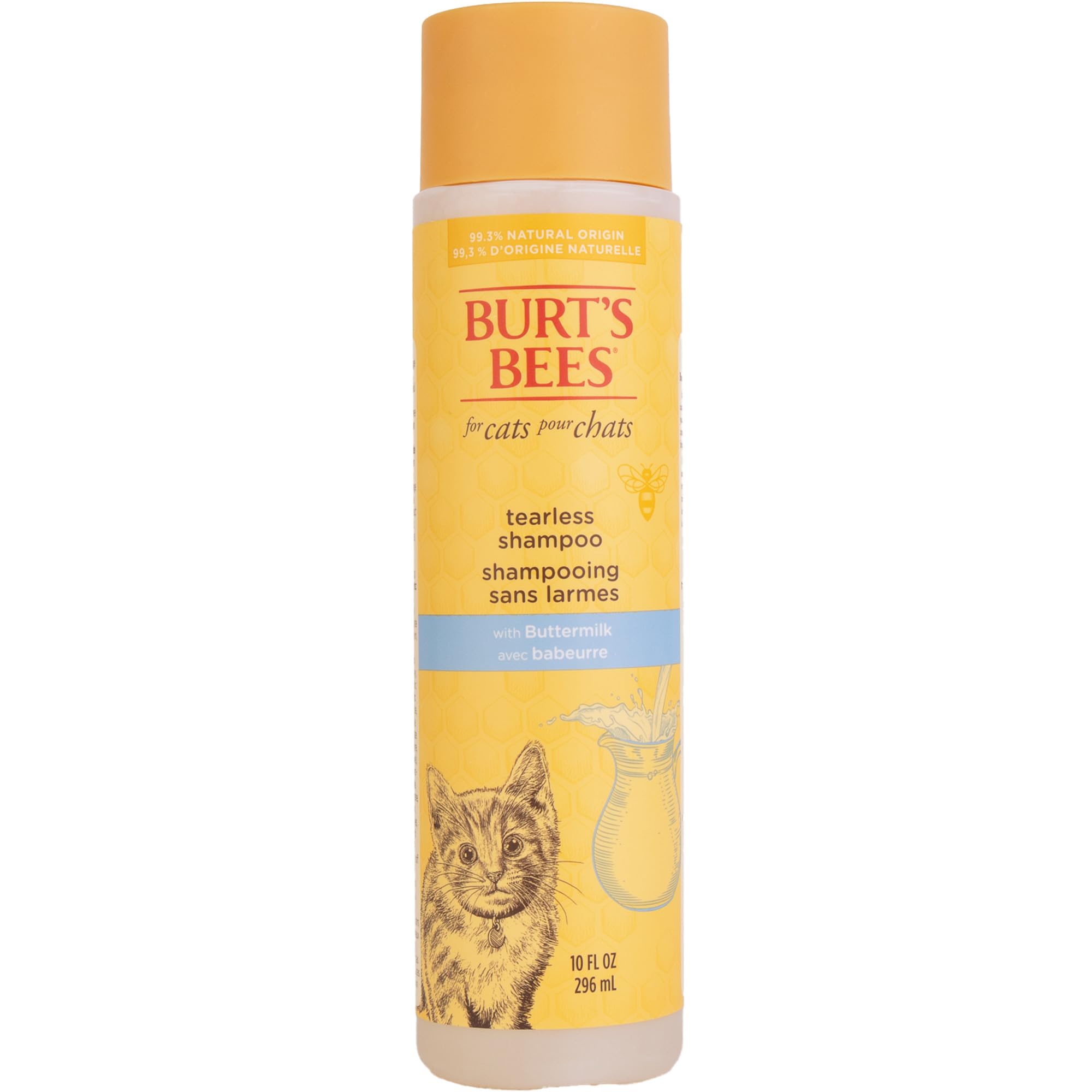 Shampoing Burt's Bees pour animaux, chaton, flacon 10 oz, sans larmes.