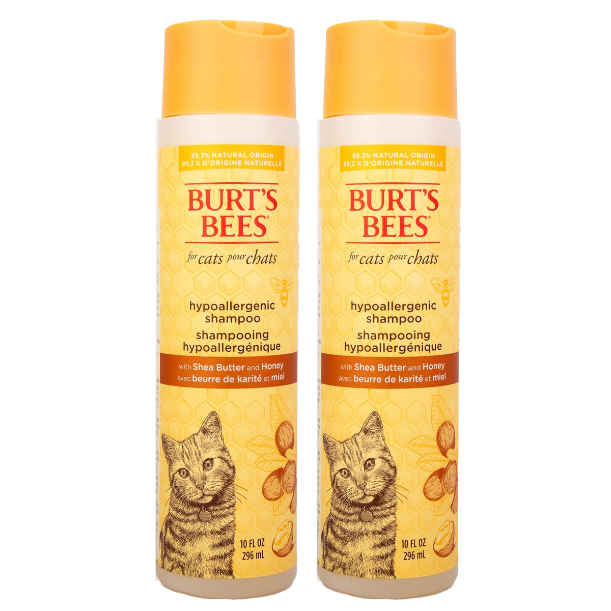 BURT'S BEES FOR PETS – Shampoing hypoallergénique pour chats, bouteille prête au bain.