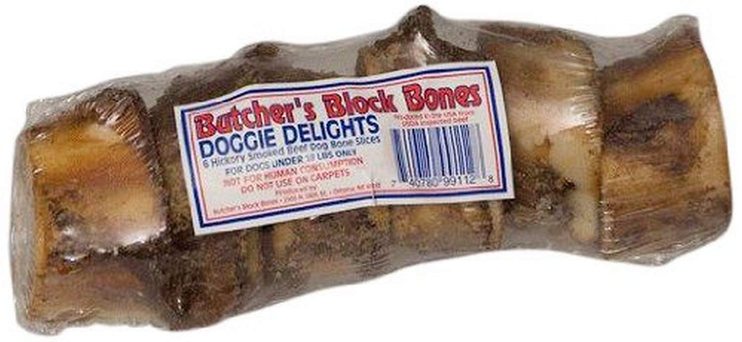 Butcher's Block Bones Dog Delight os fémur centre-tranché, favorise la mastication.