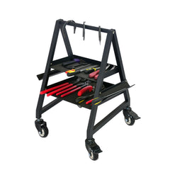 BUYYAH boîte aluminium ferrure avec roulettes pour déplacement facile et rangement.