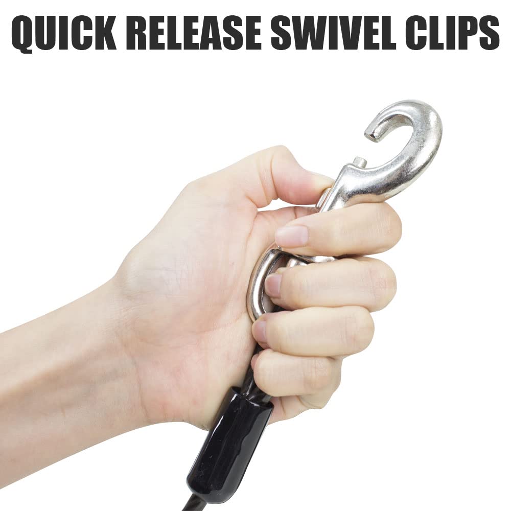 BV système pivotant 360, clips rapides pour sorties faciles.