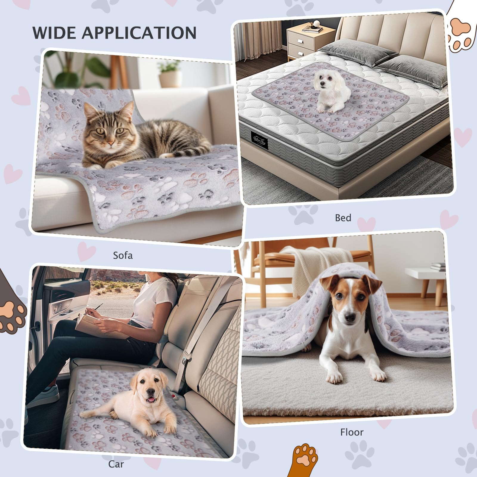 BVAGSS-Tailles-multiples: taille adaptée pour petits et moyens chiens et chats.