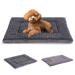 BVAGSS tapis dortoir chien réversible en peluche, confort chaleureux pour le repos.