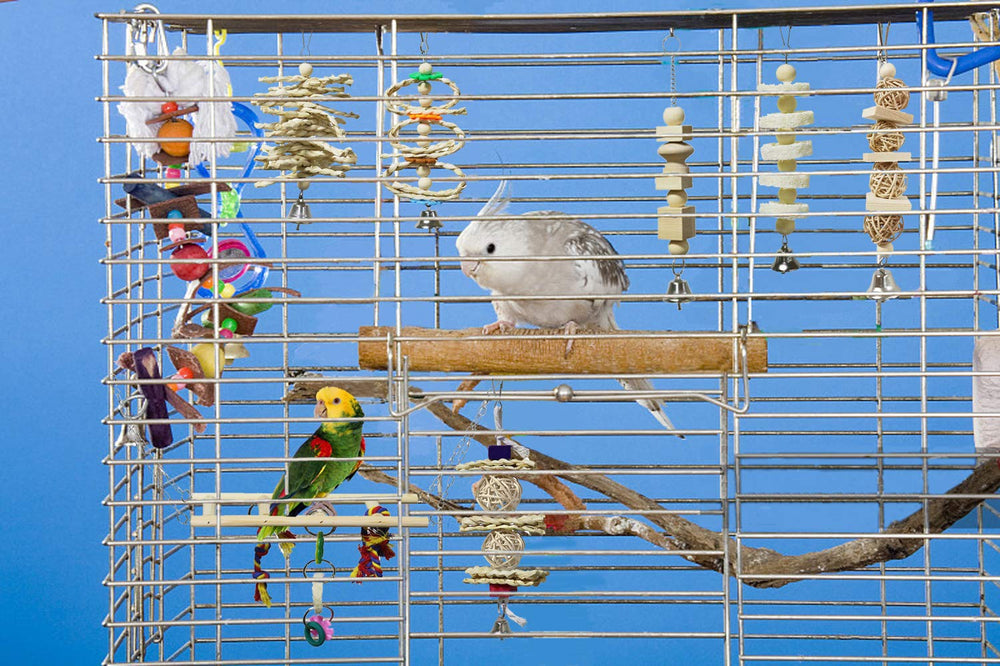 BWOGUE jouets oiseaux bois naturel, idées d’installation faciles pour cages.