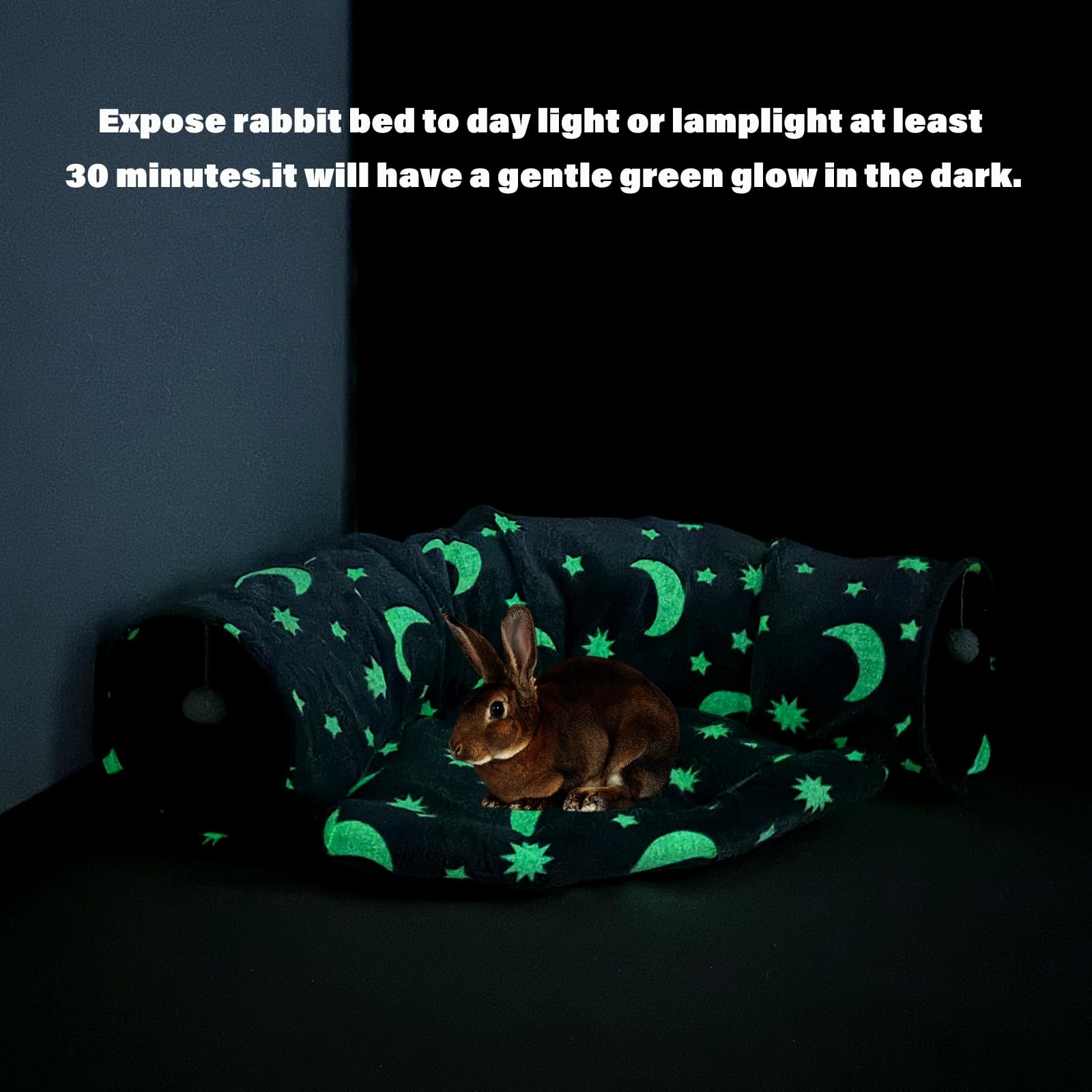 BWOGUE Bunny Tunnel dimensions 46,8 pouces pour un espace long.