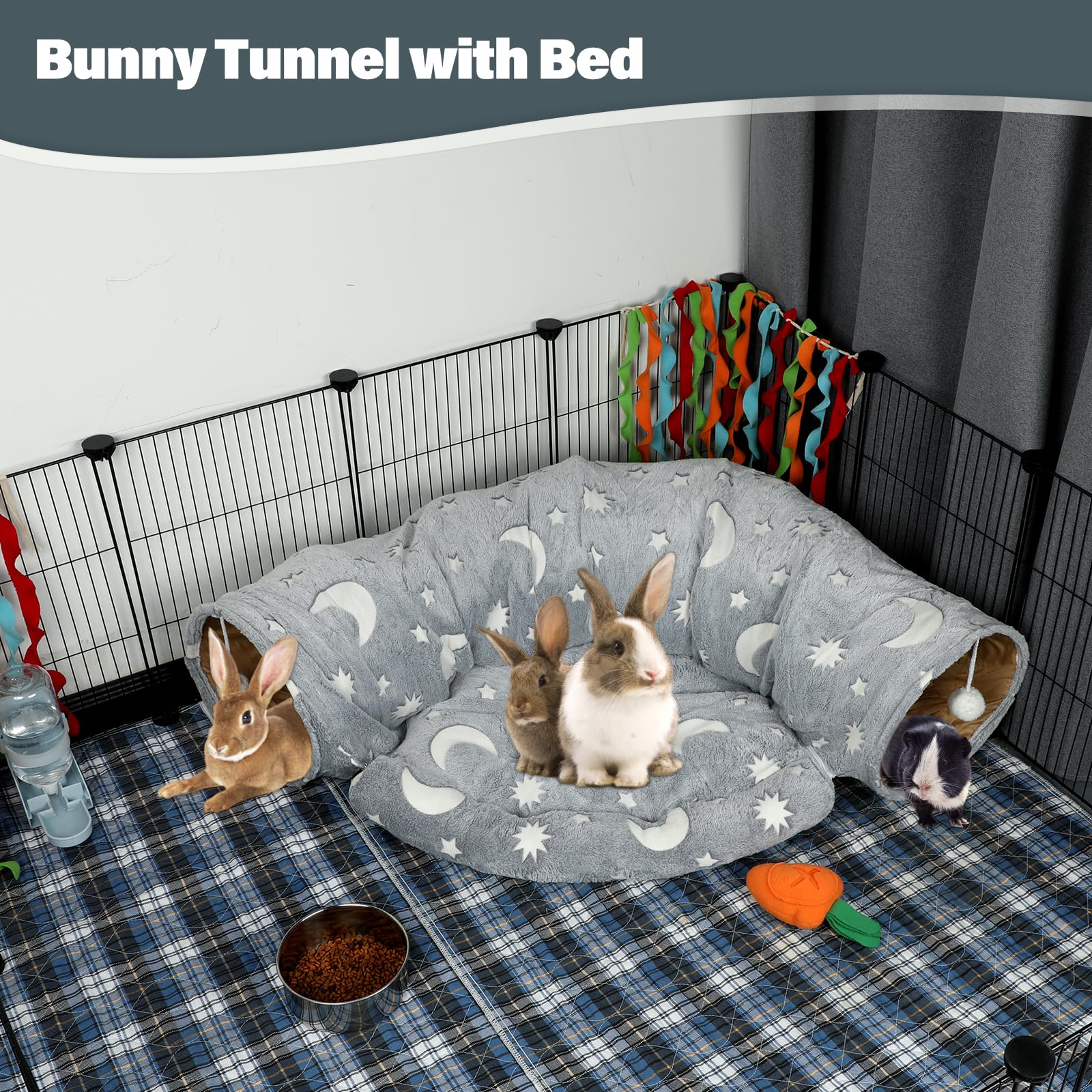 BWOGUE Bunny Tunnel matériaux durables et sûrs pour petites bestioles.
