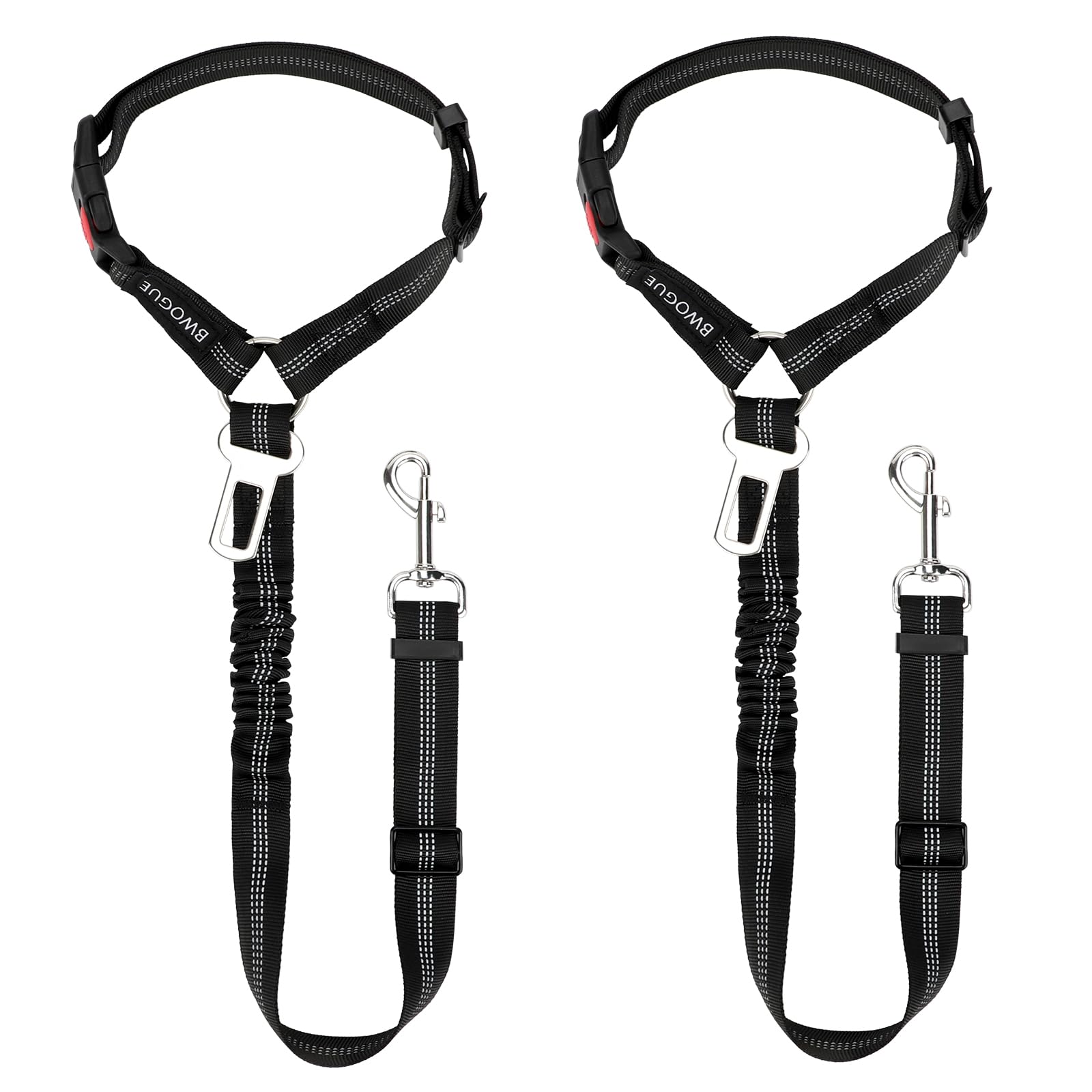 BWOGUE ceinture chien voiture avec elastique bungee pour voyage sûr