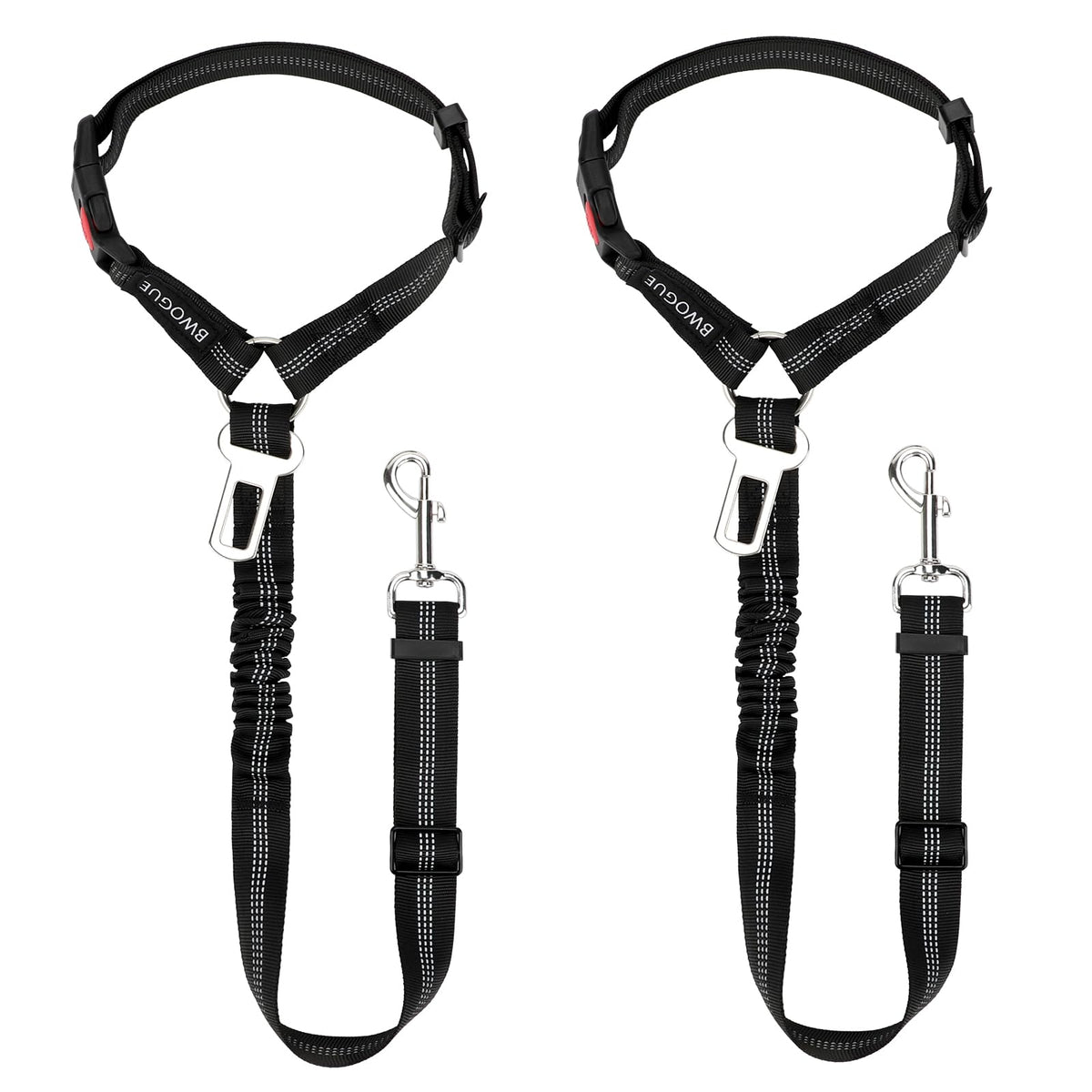 BWOGUE ceinture chien voiture avec elastique bungee pour voyage sûr