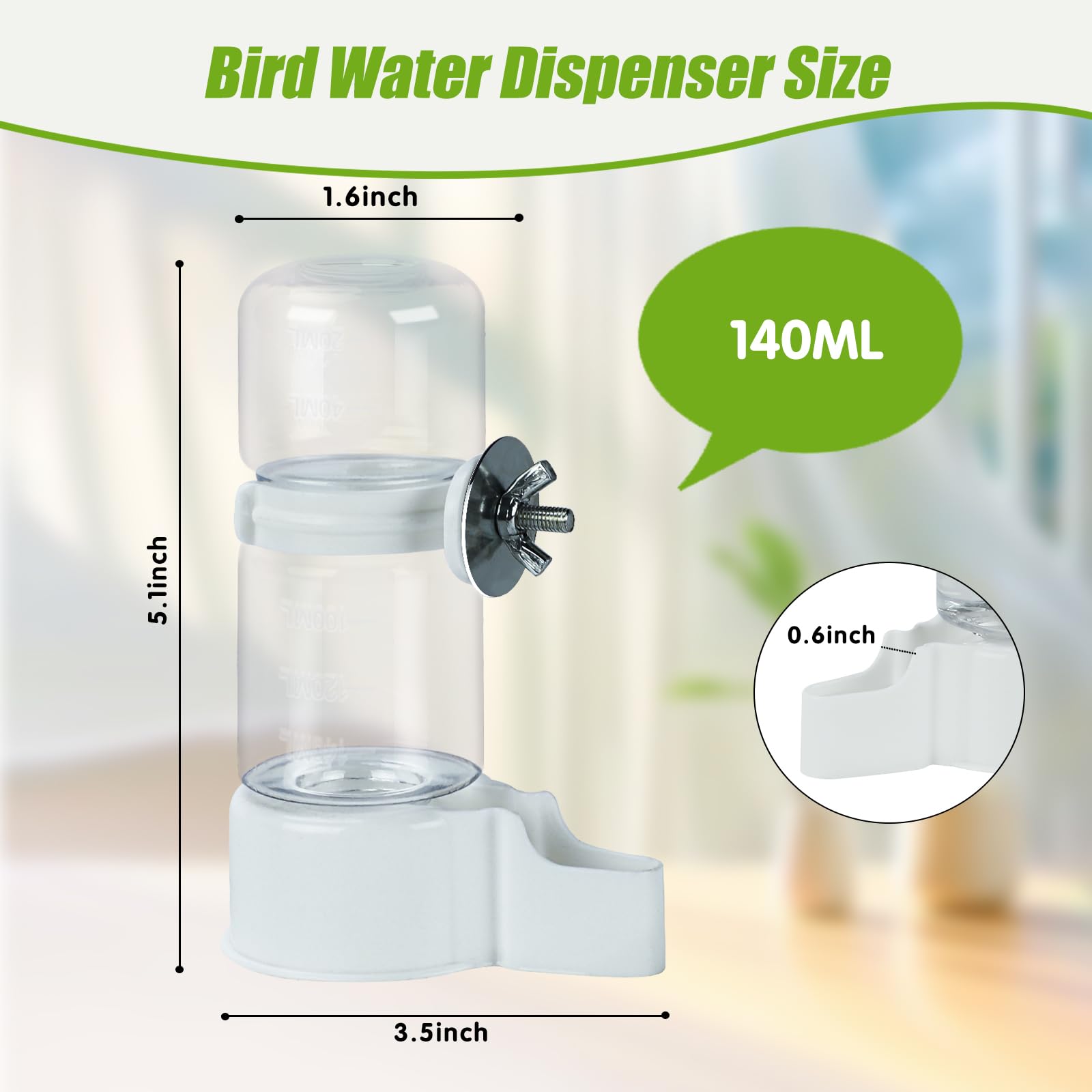 BWOGUE distributeur eau pour cage, installation facile et pratique.