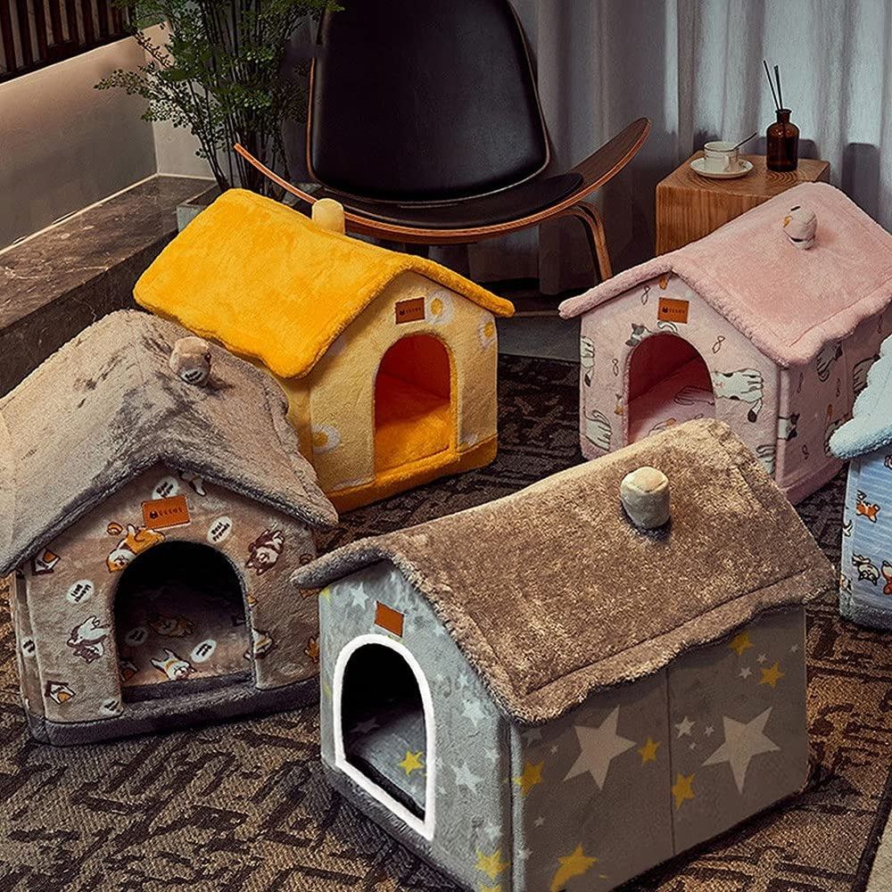 BXEBUI Nid chat intérieur douillet, parfait pour des siestes calmes.
