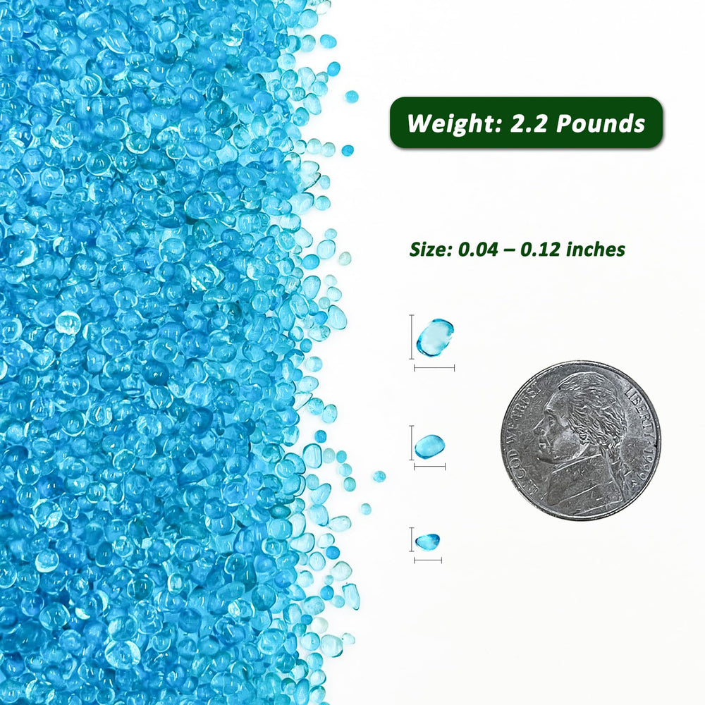 BXI gravier bleu brillant en verre poli pour décoration aquatique durable