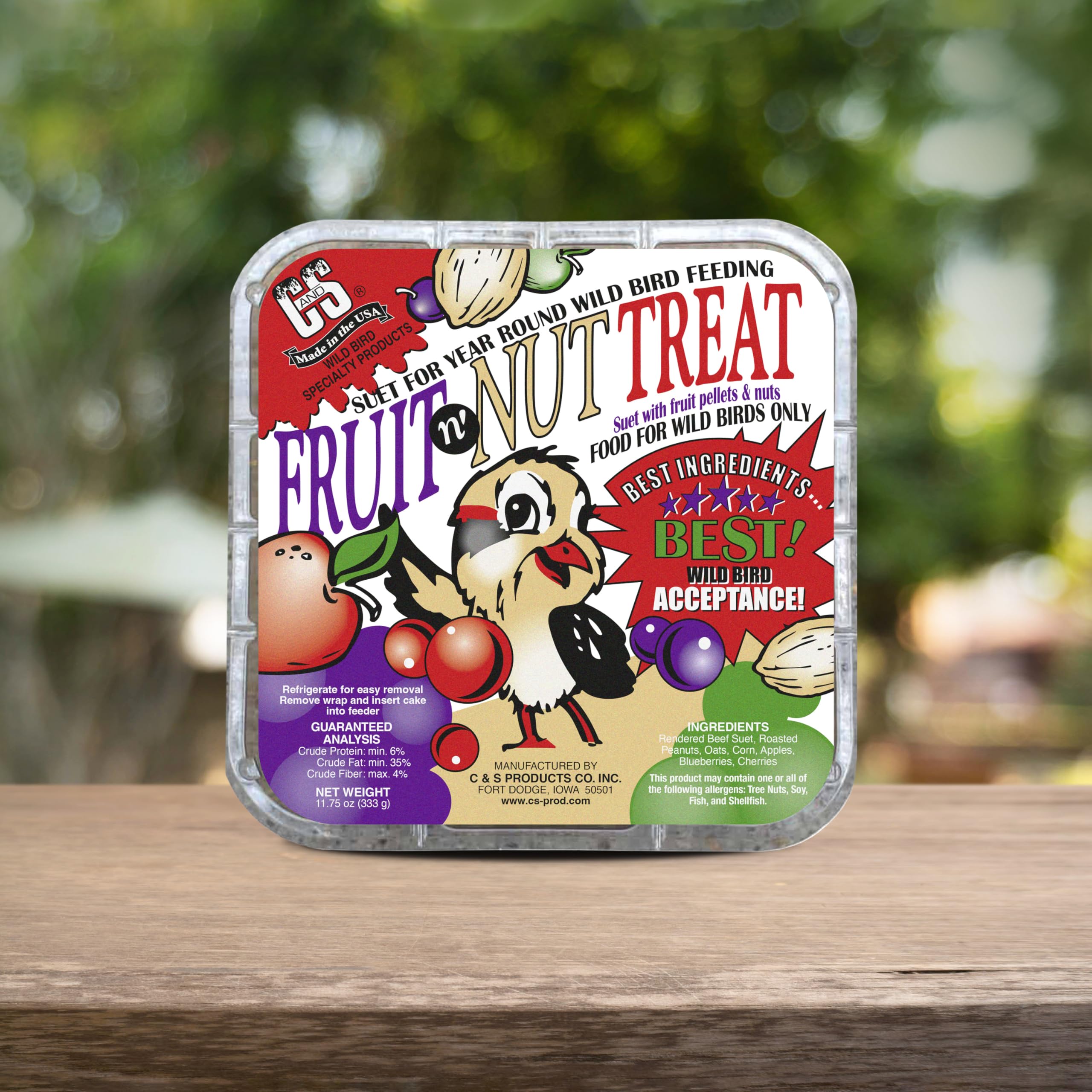 C&S Fruit n’ Nut Suet Treat saveurs variées adaptées à différents goûts