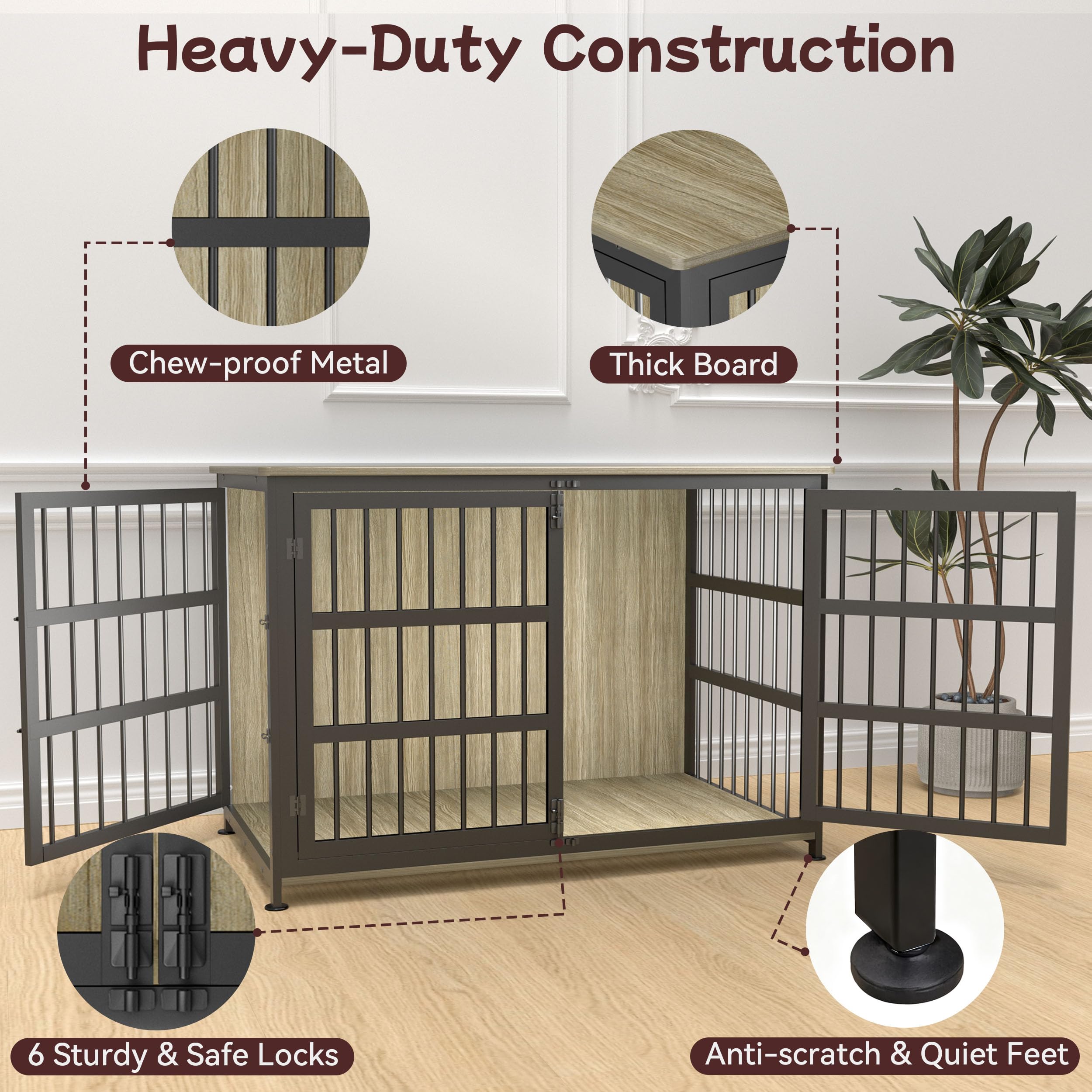 CABZOON cage chien dimensions intérieures adaptées pour grands chiens.