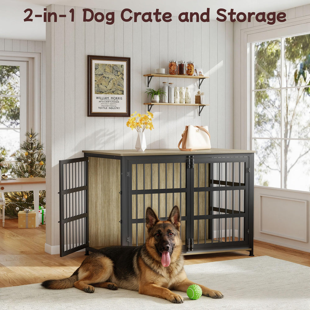 CABZOON cage chien matériaux eco-board et barres métalliques.