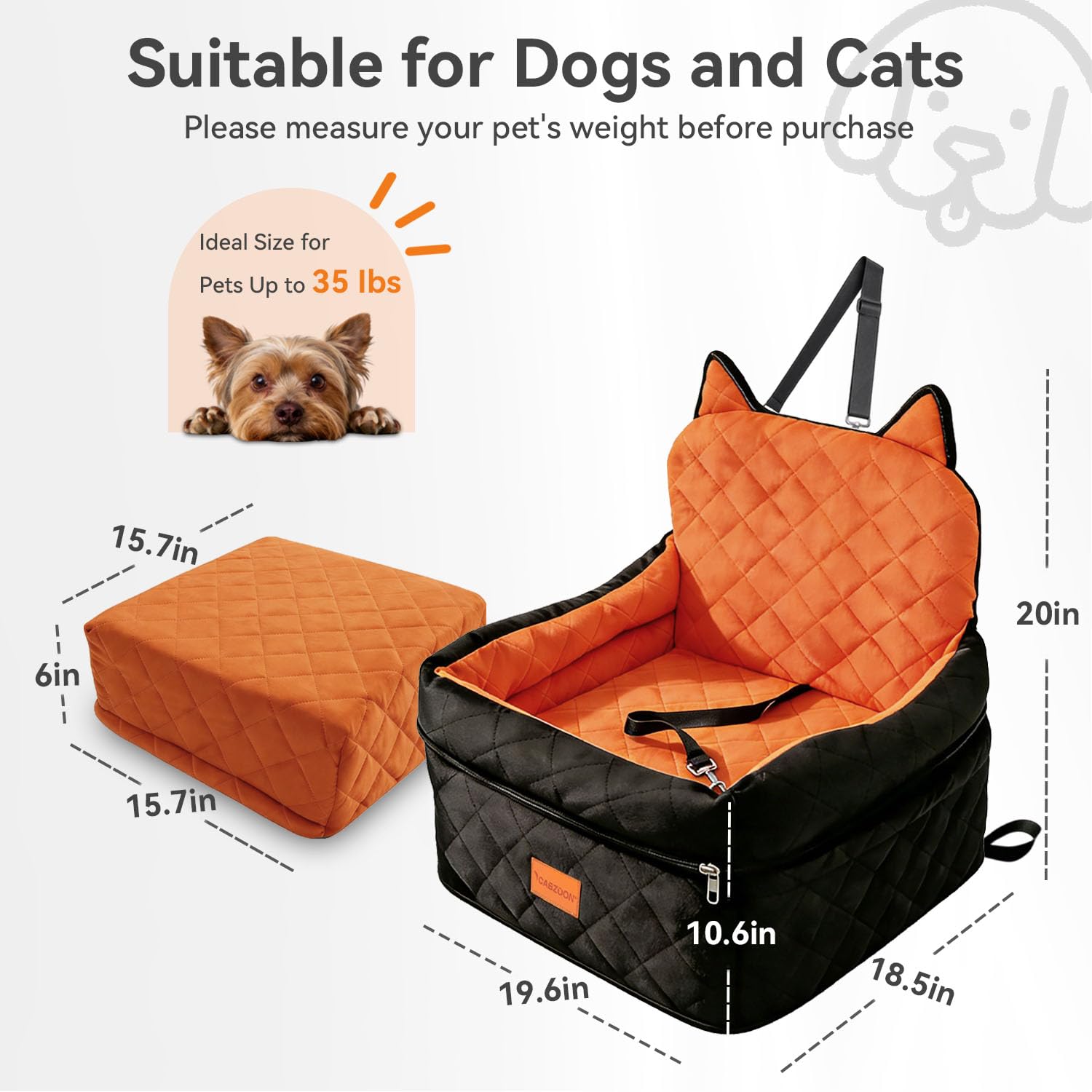 CABZOON poches de rangement pratiques pour friandises et accessoires.