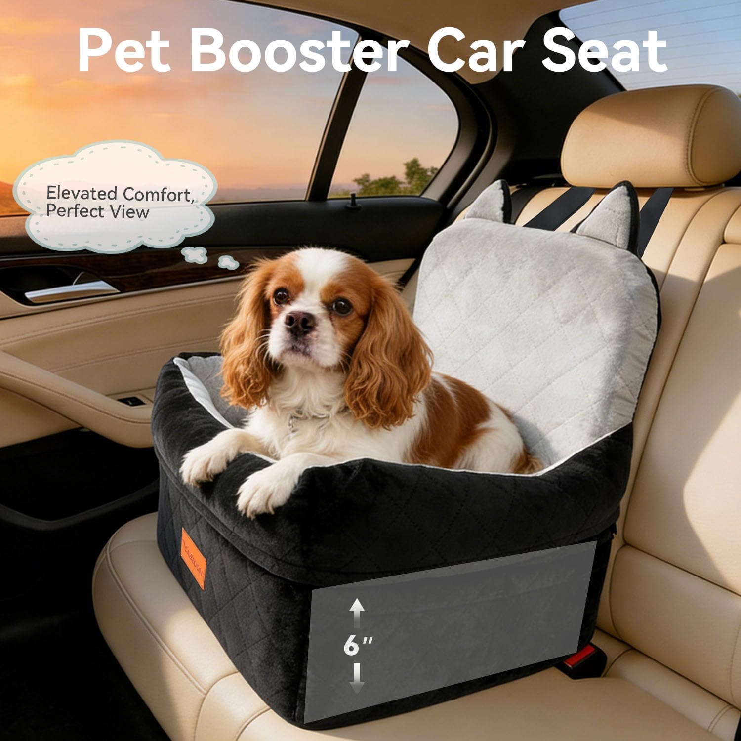 CABZOON siège-auto chien devant pour installation pratique.