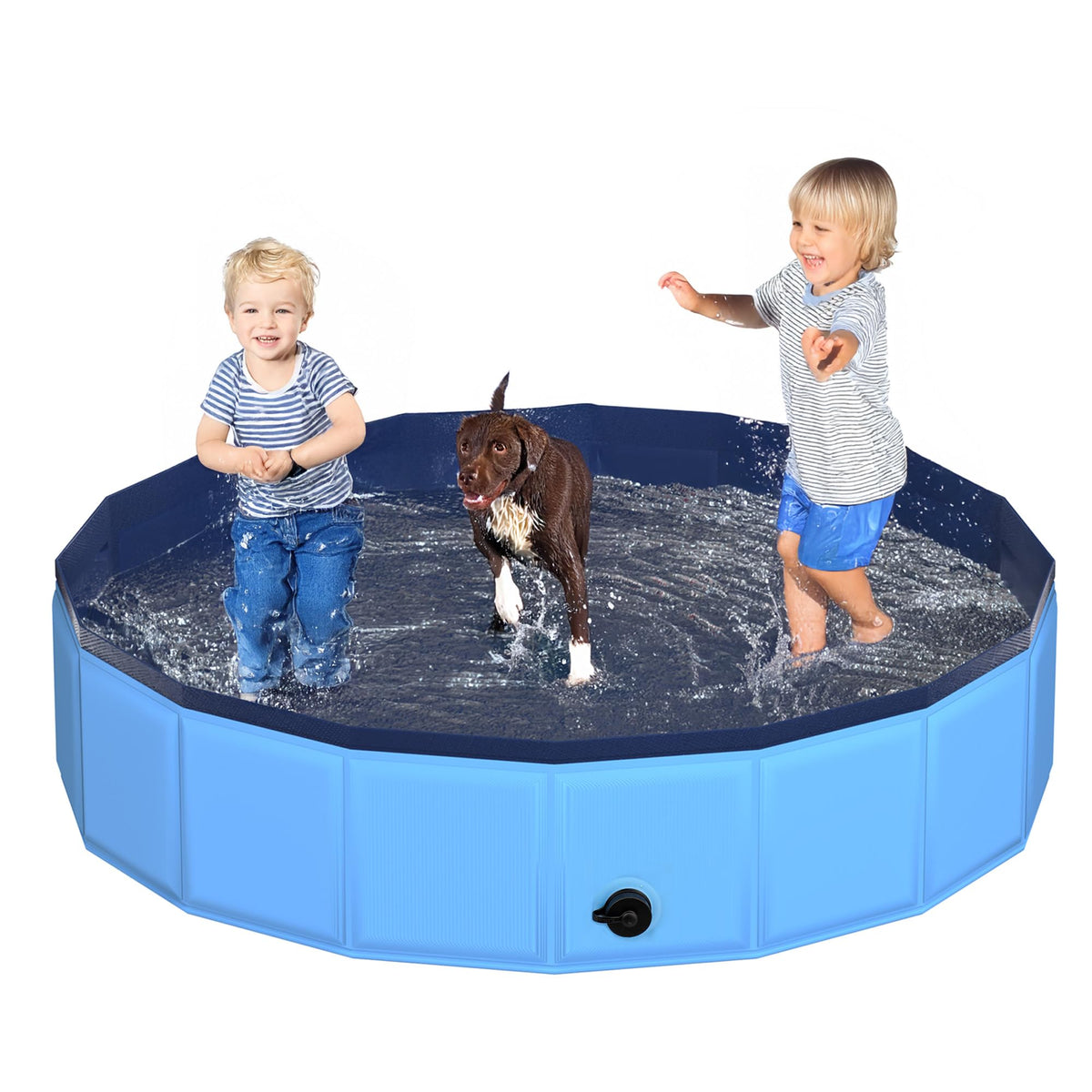 Piscine pliable CACSPS pour chien 63x12, pratique et facile d’utilisation en extérieur.
