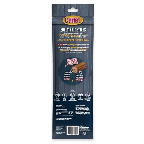 Cadet bâtons peau de boeuf pour grands chiens, mélange sans colorants ni conservateurs.