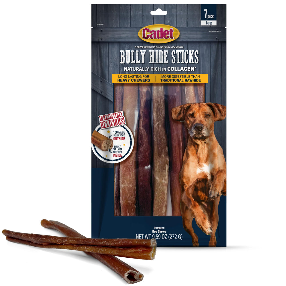 Cadet, emballage des bâtonnets, friandise durable pour chiens