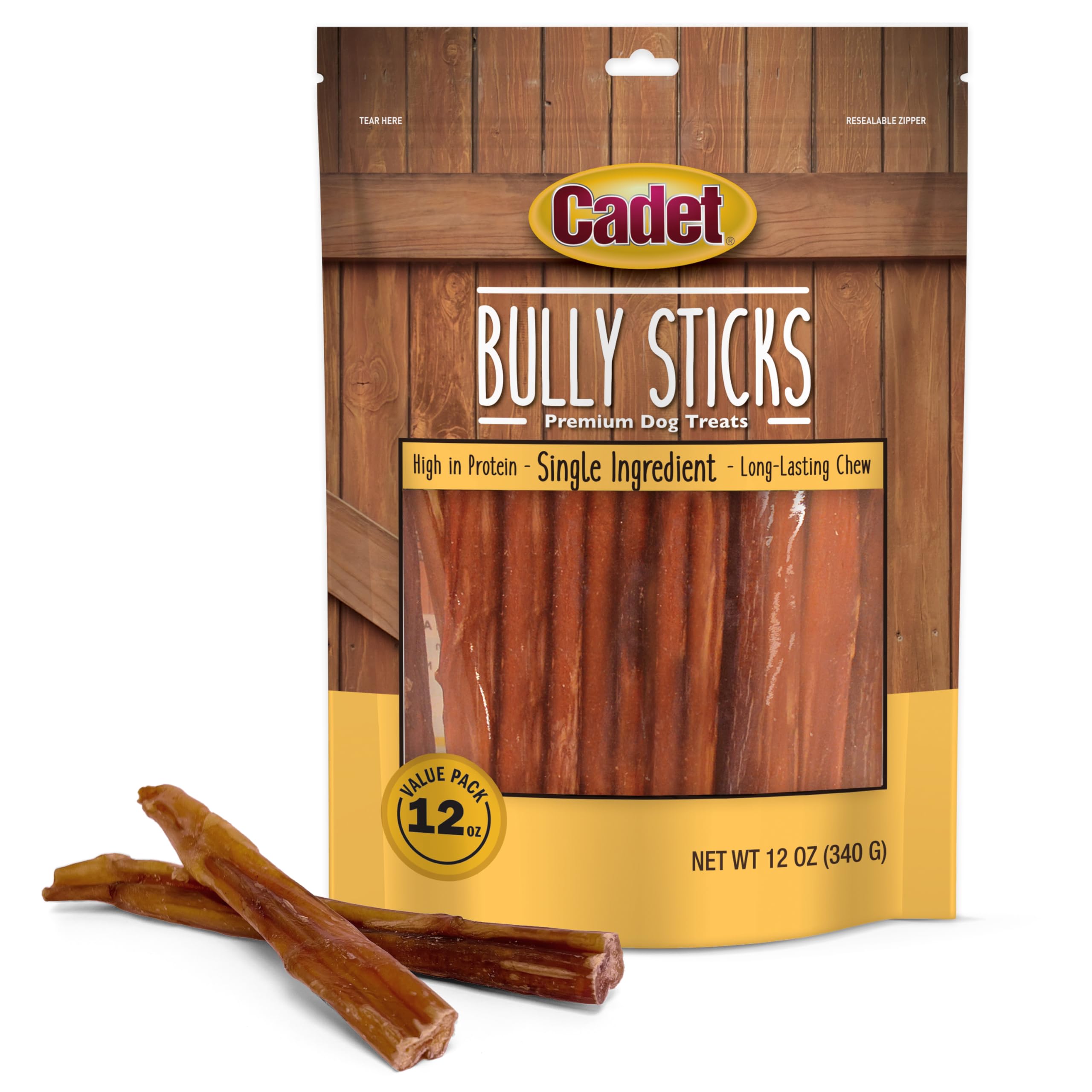 Cadet bâtonnets pour petit chien, pizzle de boeuf naturel, mastication durable.