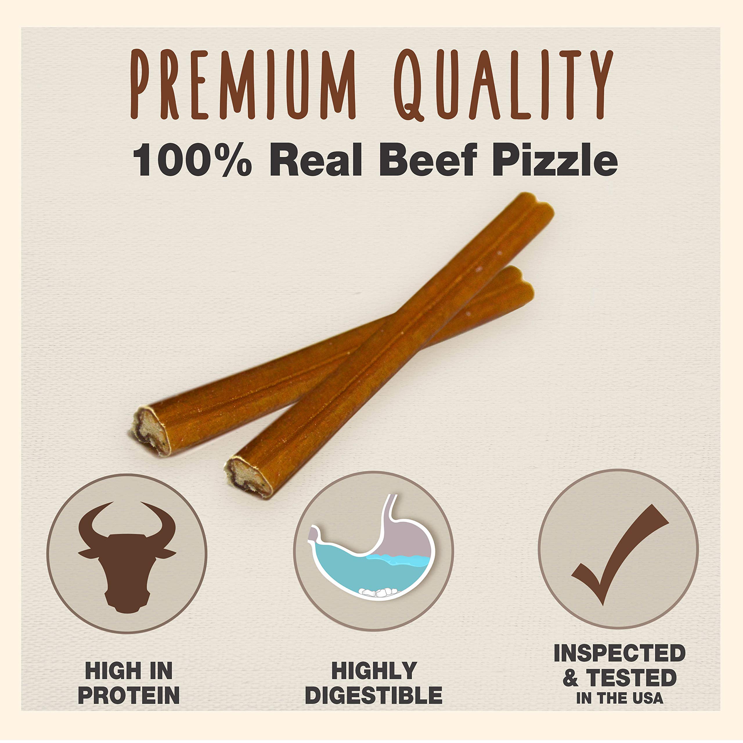 Cadet Bully Sticks – texture naturelle en gros plan, plaisir de mastication.