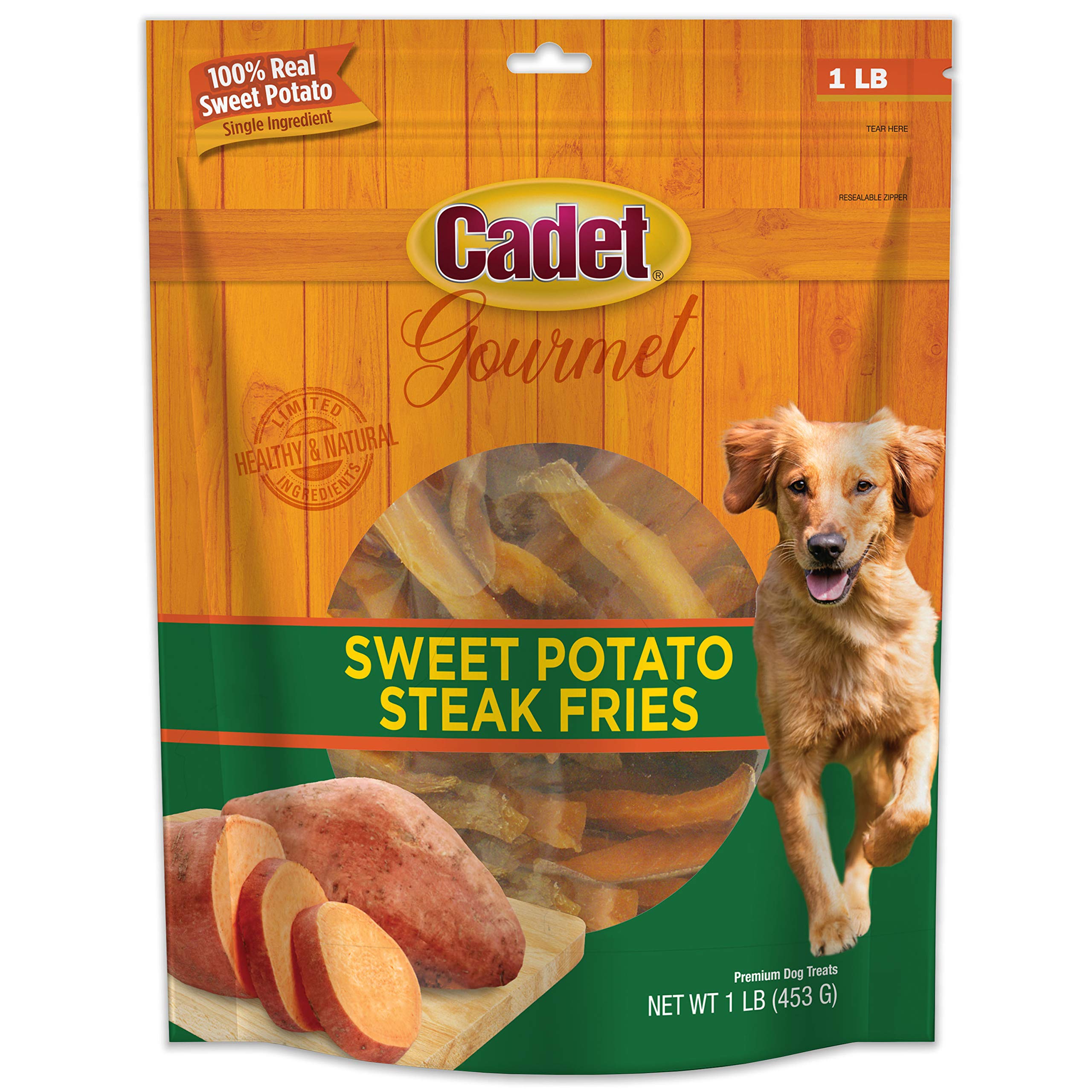 Cadet frites patate douce emballage montrant le format 1 livre.