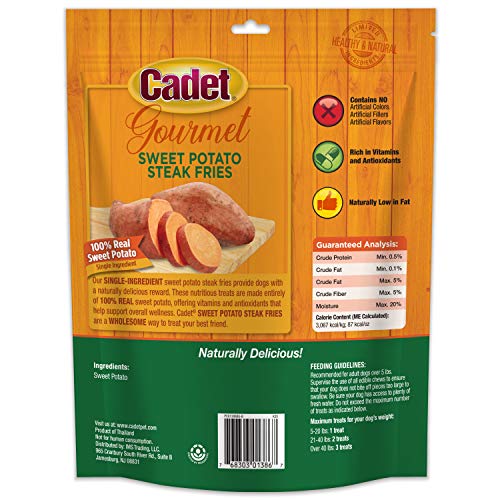 Cadet frites patate douce prêt à servir comme friandise saine.