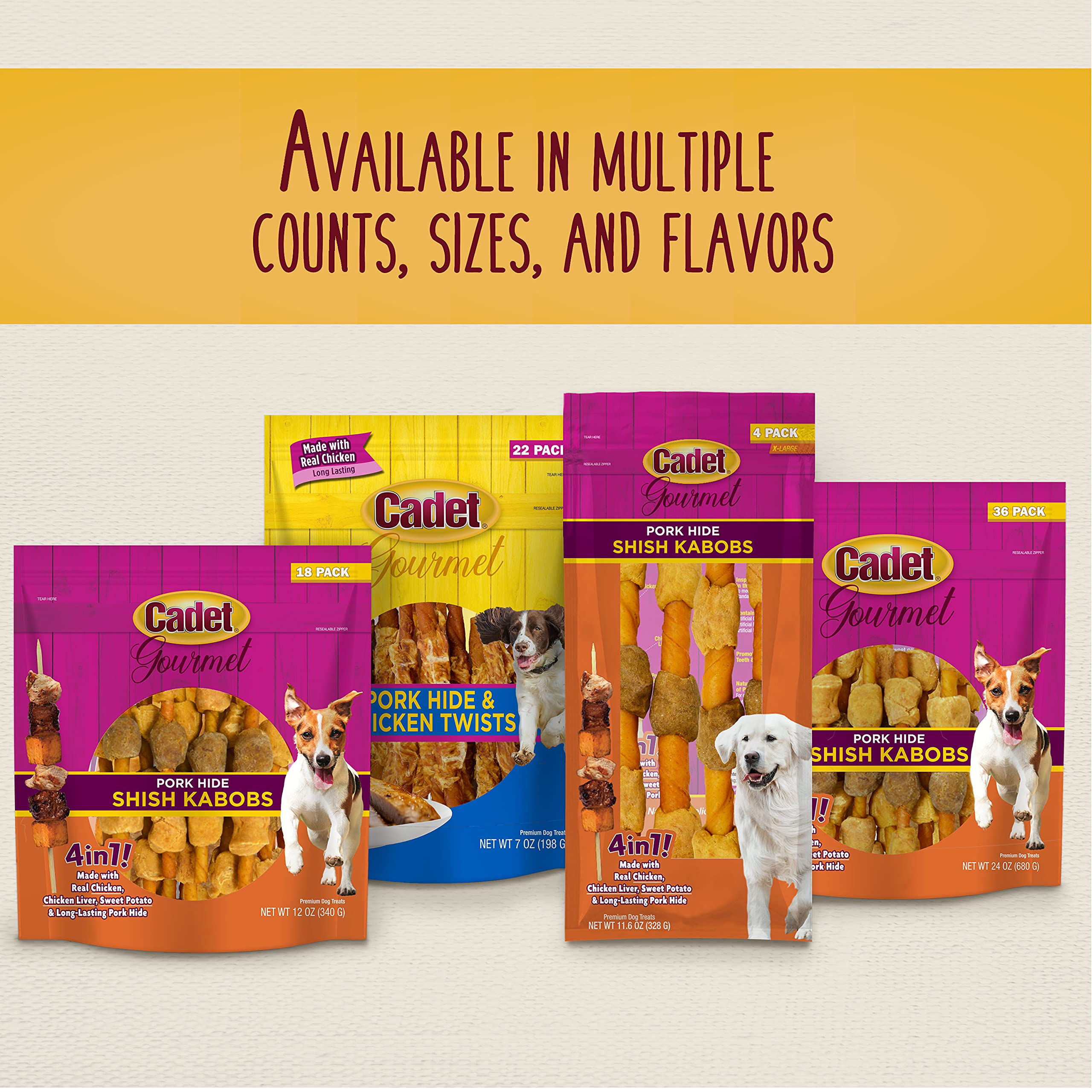 Cadet Gourmet chien mordille twist, stimulation de mastication.