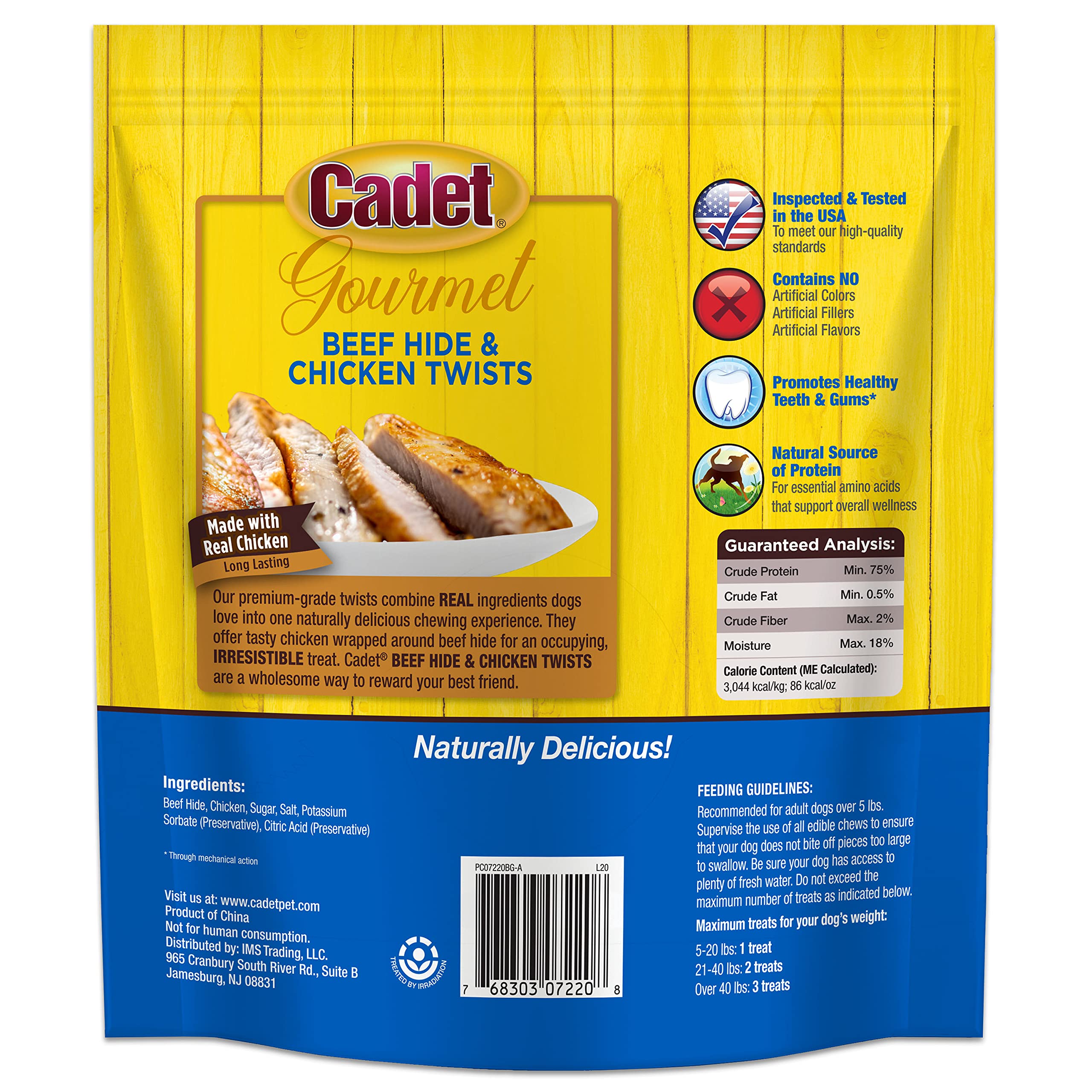 Cadet Gourmet emballage boeuf-poulet, emballage pratique et présentation claire