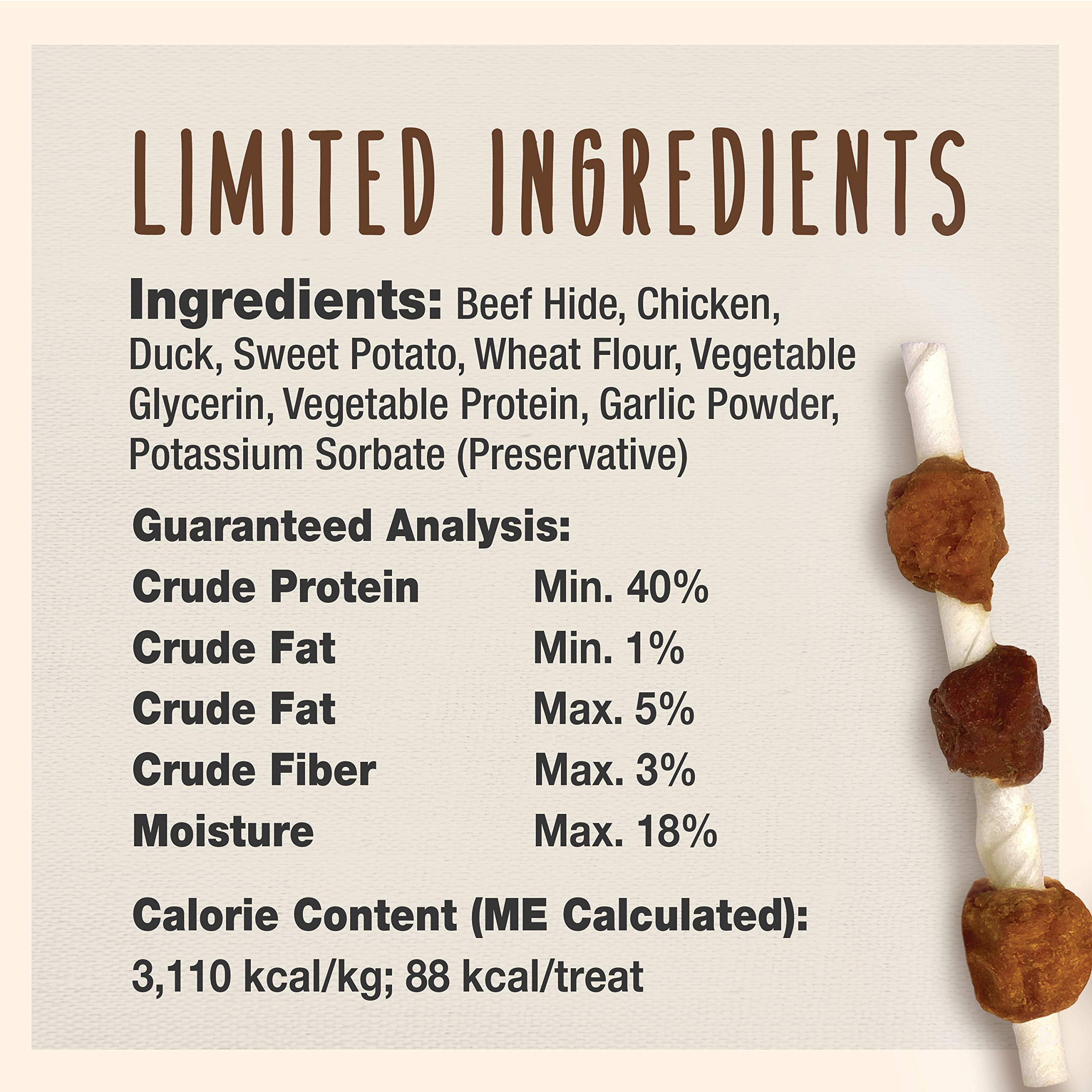 Cadet Gourmet ingredients patate douce poulet canard, protéines réelles et légumes