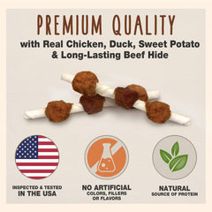 Cadet Gourmet kabob boeuf-poulet 5 pouces, bouchée longue durée