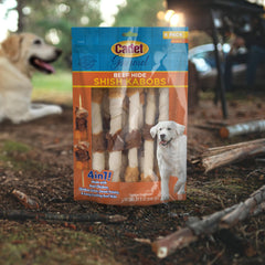 Cadet Gourmet – peau boeuf naturelle avec poulet; bouchée protéinée pour chiens