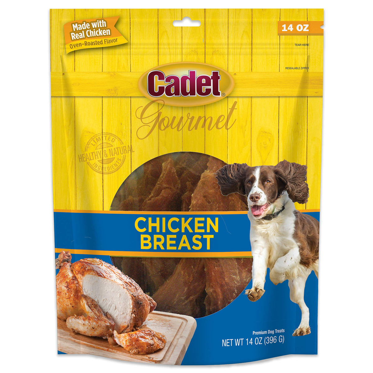 Cadet Gourmet Poitrine Poulet pack-shot: récompense protéinée pour chiens