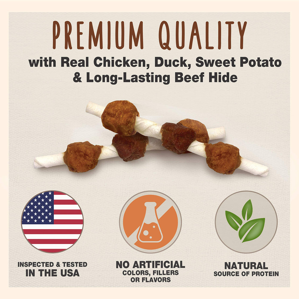 Saveur naturelle poulet-canard-patate-douce, expérience gustative variée.