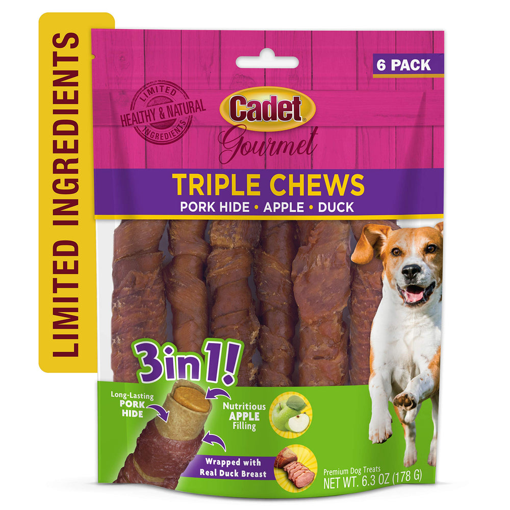 Idéal pour chiens de toutes tailles avec Cadet Triple Chews
