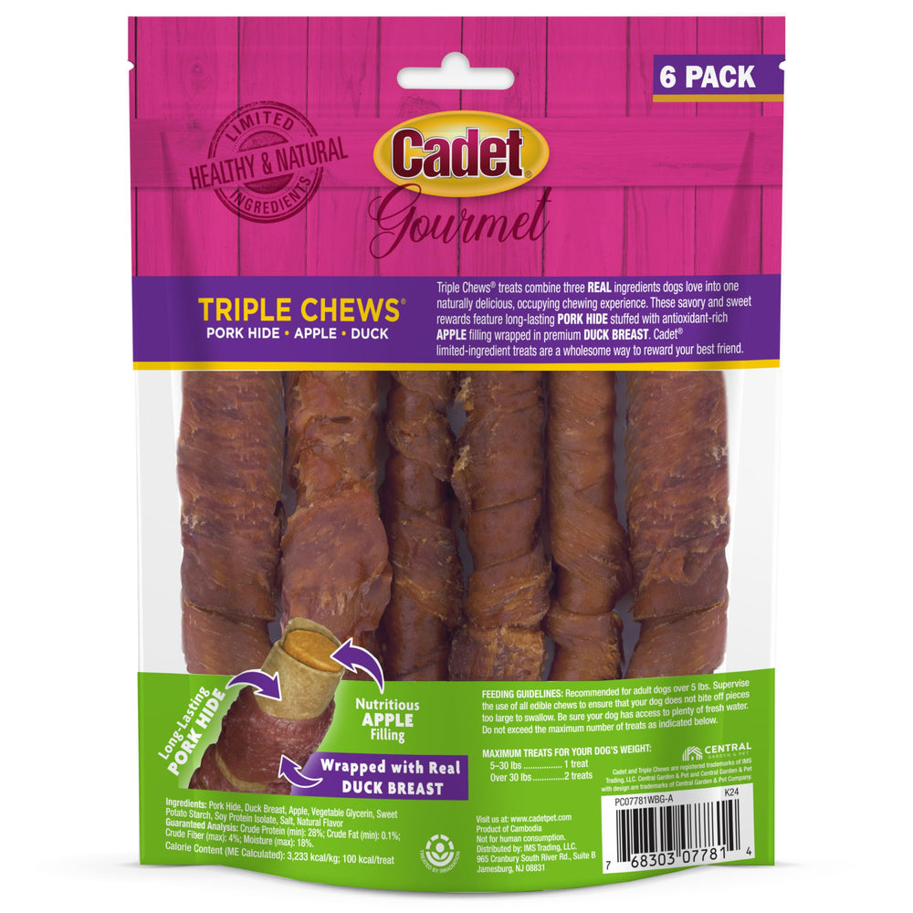 Contrôlé et inspecté aux États-Unis pour Cadet Triple Chews
