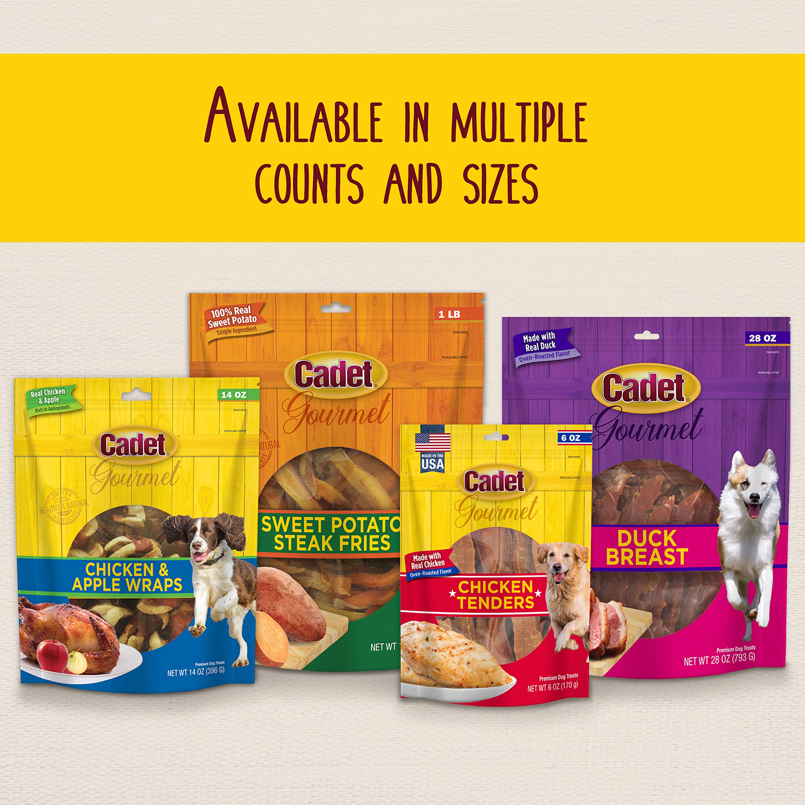 Chien recevant Cadet Gourmet Wraps comme récompense