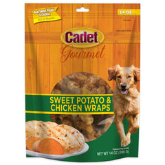 Cadet Gourmet Wraps, emballage visible, friandises naturelles pour chiens, idéale pour le dressage
