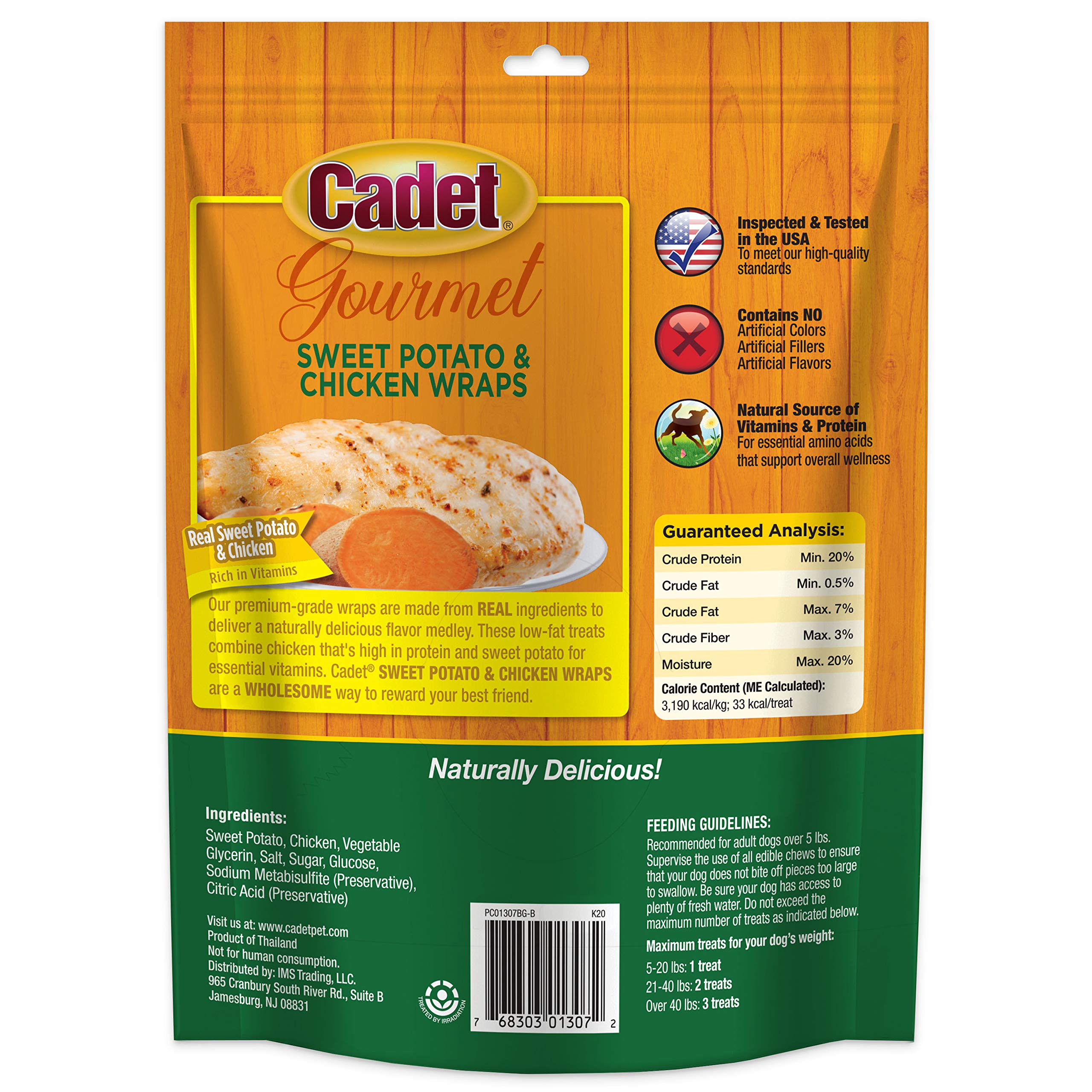 Cadet Gourmet Wraps, ingrédients limités, sans artificiels et sans colorants