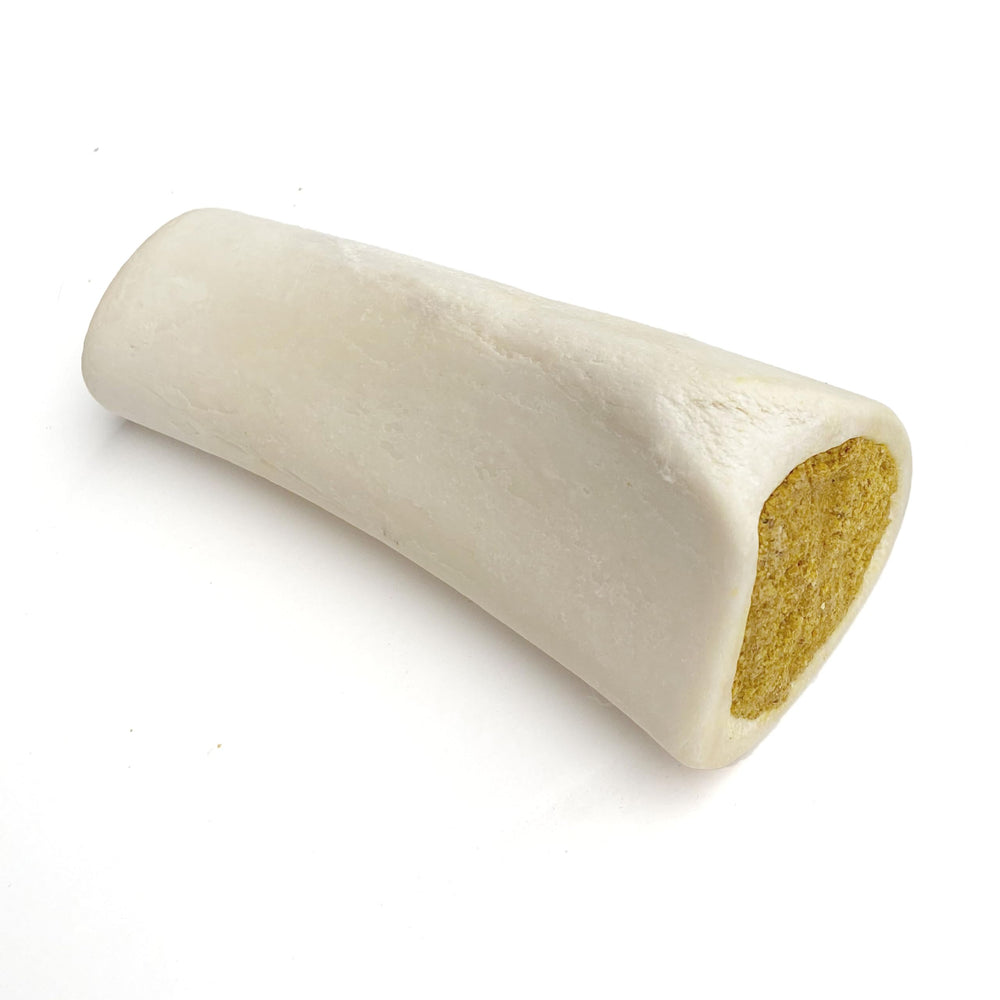 Cadet Os Tibia Farci, garniture lard fumé et fromage, mastication durable pour grands chiens.