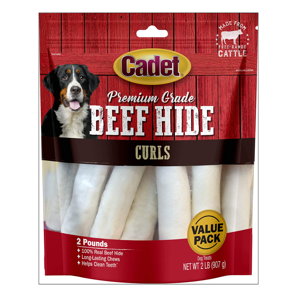 Cadet rouleaux peau de boeuf – texture naturelle et longue durée pour occuper votre chien.